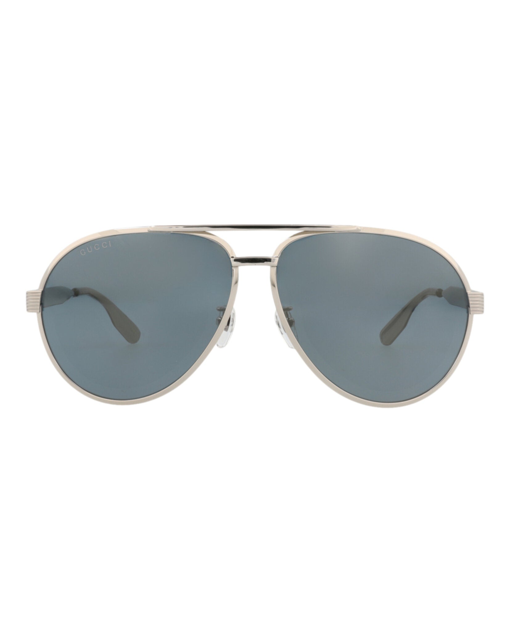 Gucci Gucci Mens Aviator Silver Silver Silver Fashion Designer Eyewear