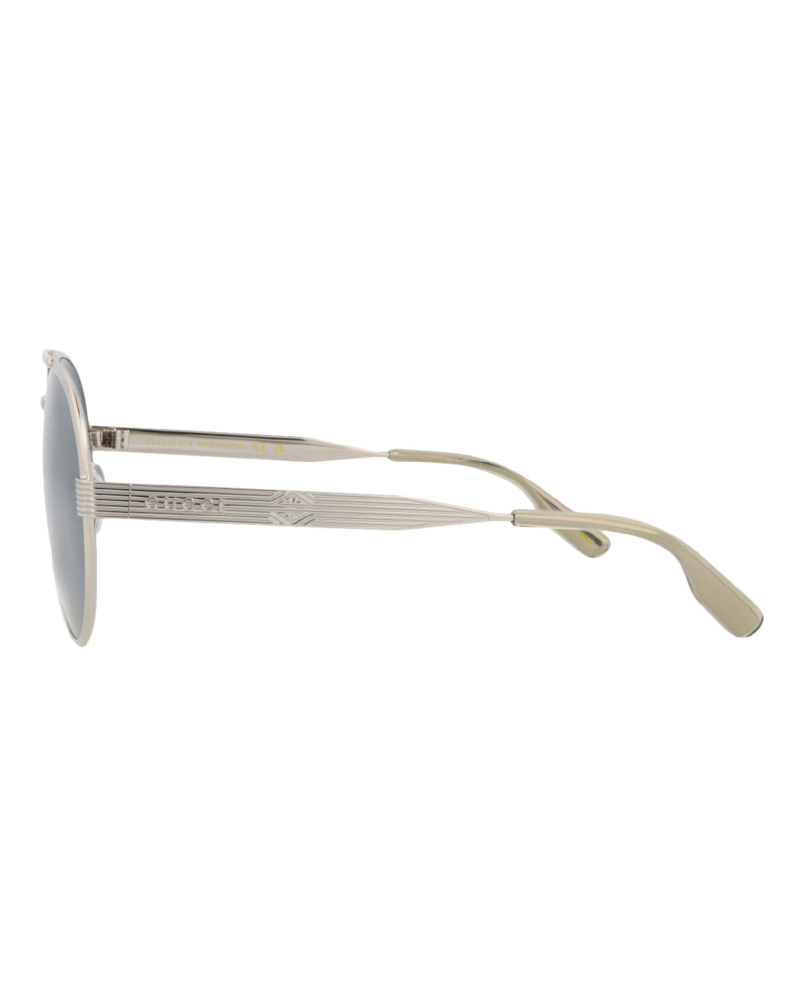 Gucci Gucci Mens Aviator Silver Silver Silver Fashion Designer Eyewear