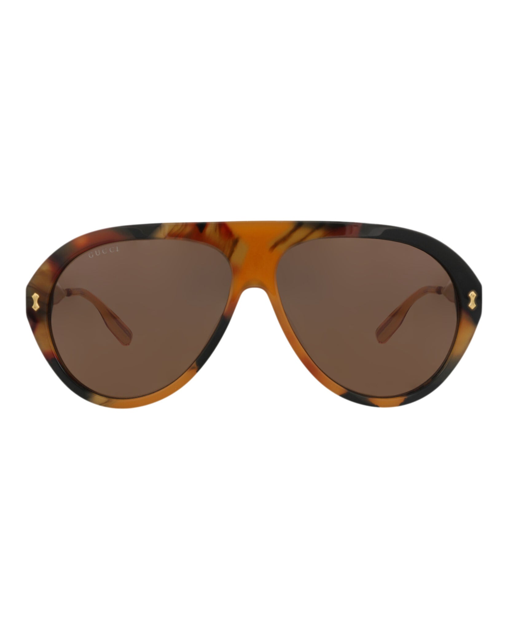 Gucci Gucci Mens Aviator Havana Gold Brown Fashion Designer Eyewear