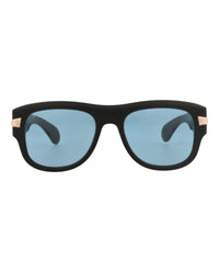 Gucci Gucci Mens Square/Rectangle Black Black Blue Fashion Designer Eyewear