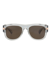 Gucci Mens Square/Rectangle Grey Grey Brown Fashion Designer Eyewear
