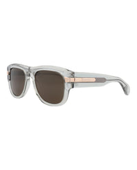 Gucci Mens Square/Rectangle Grey Grey Brown Fashion Designer Eyewear