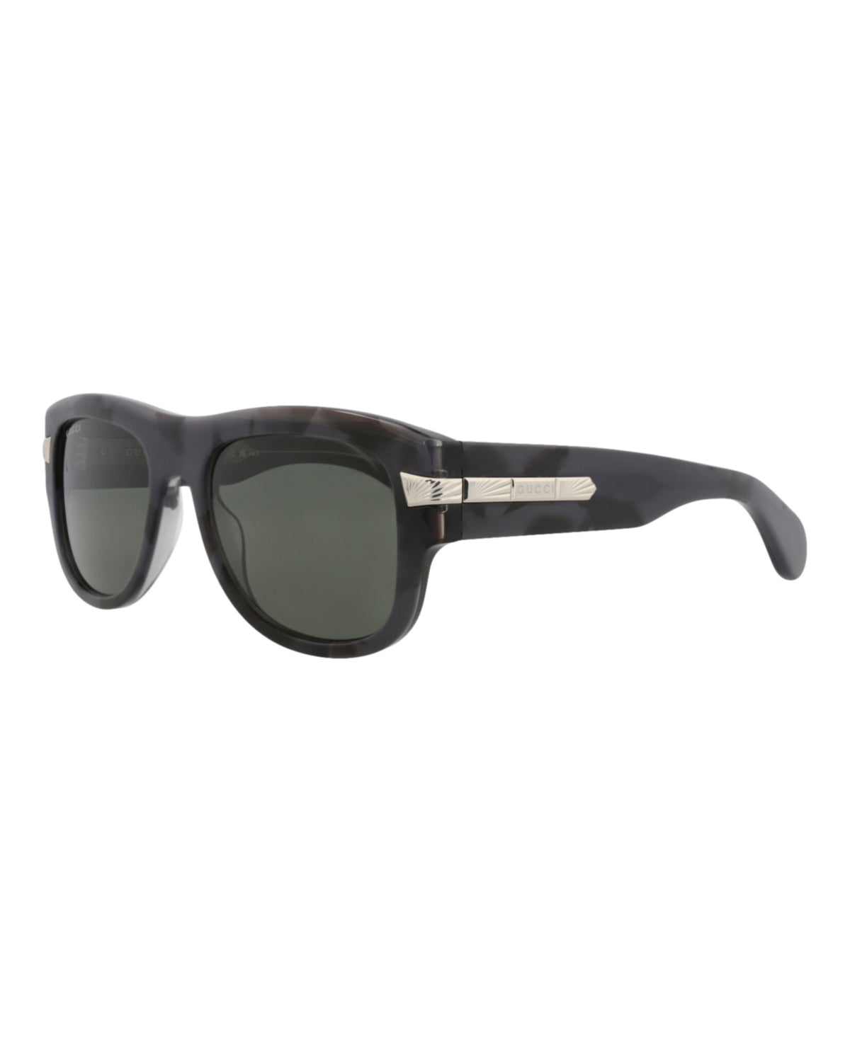 Gucci Gucci Mens Square/Rectangle Grey Grey Grey Fashion Designer Eyewear
