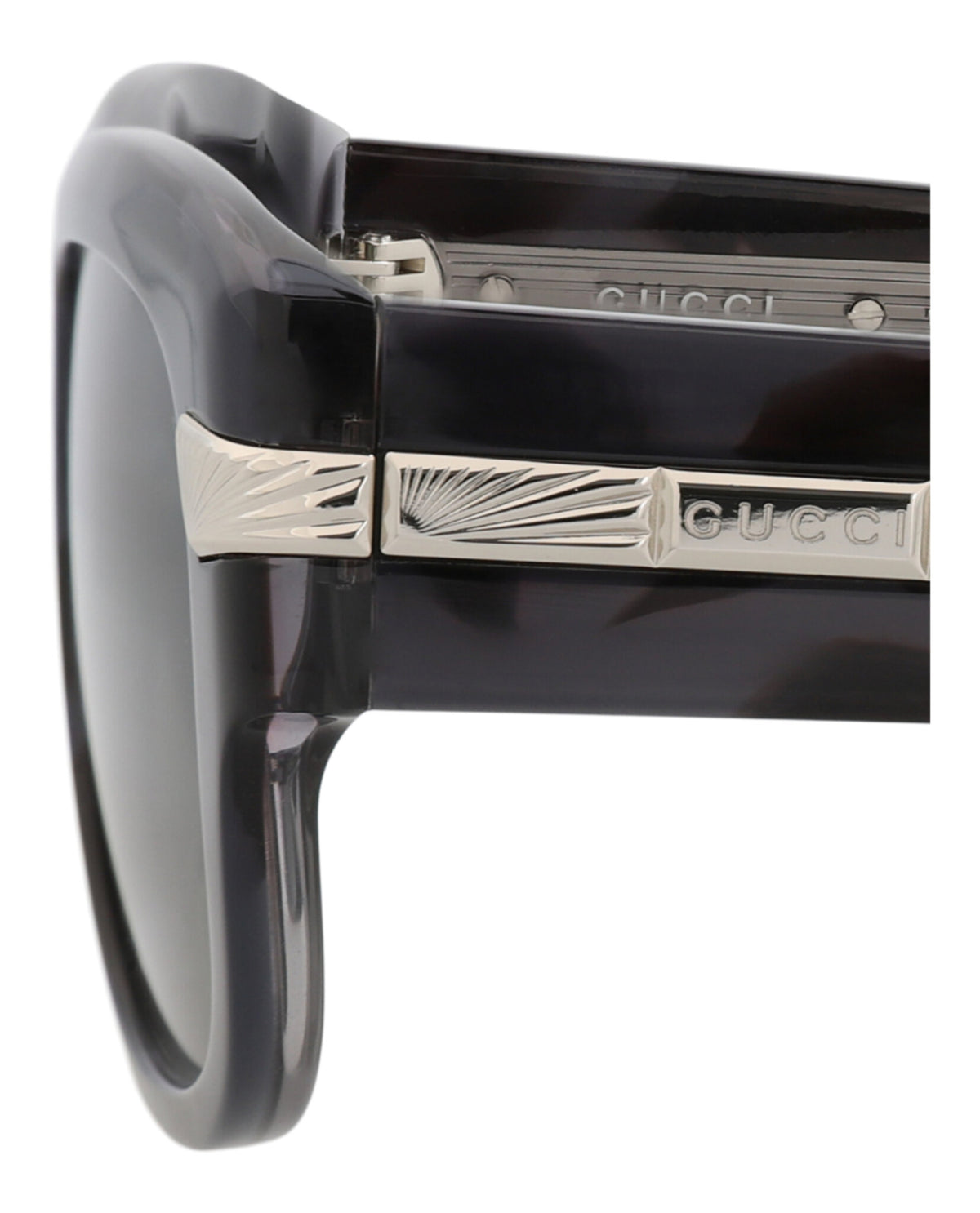 Gucci Gucci Mens Square/Rectangle Grey Grey Grey Fashion Designer Eyewear