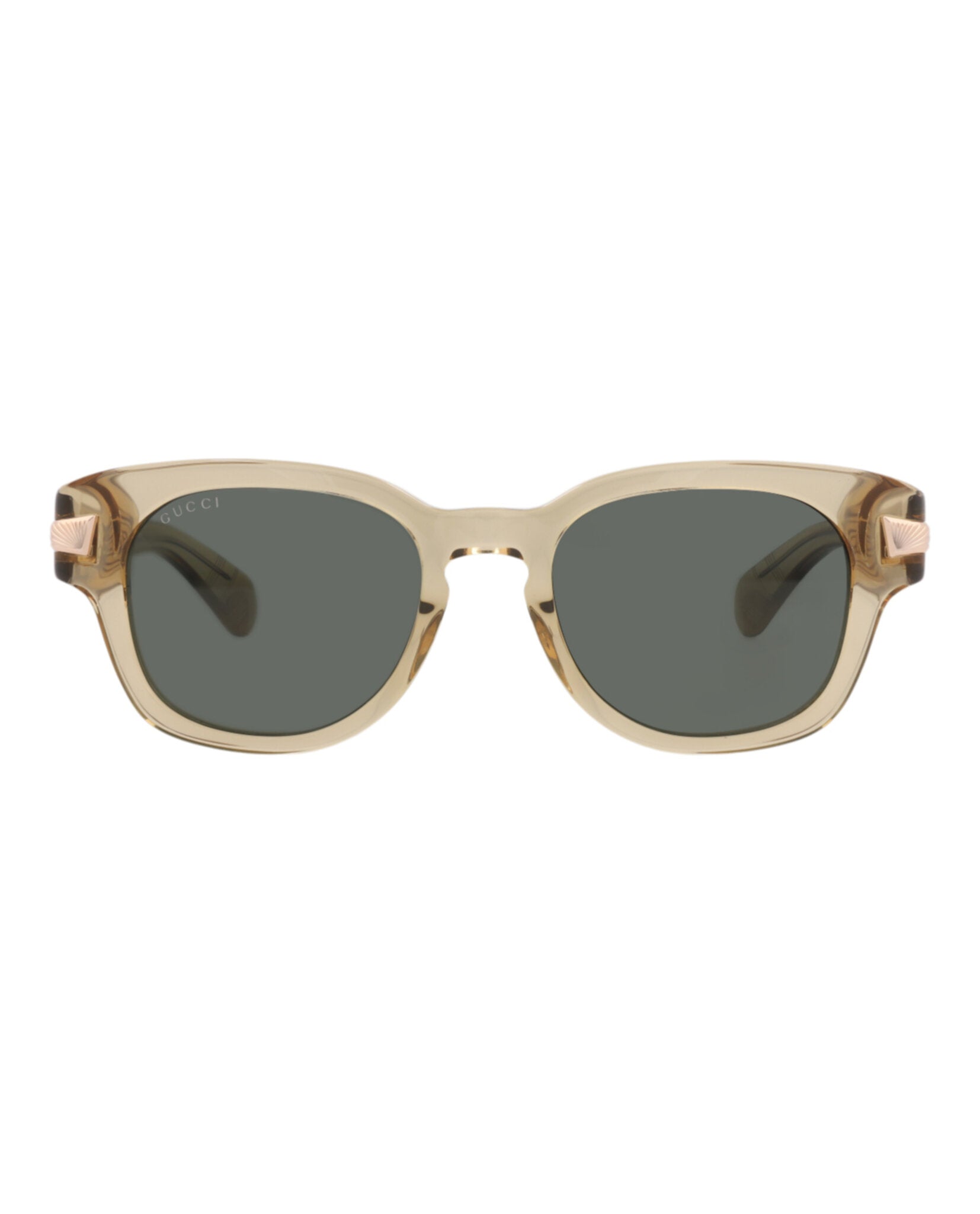 Gucci Mens Round/Oval Brown Brown Grey Fashion Designer Eyewear