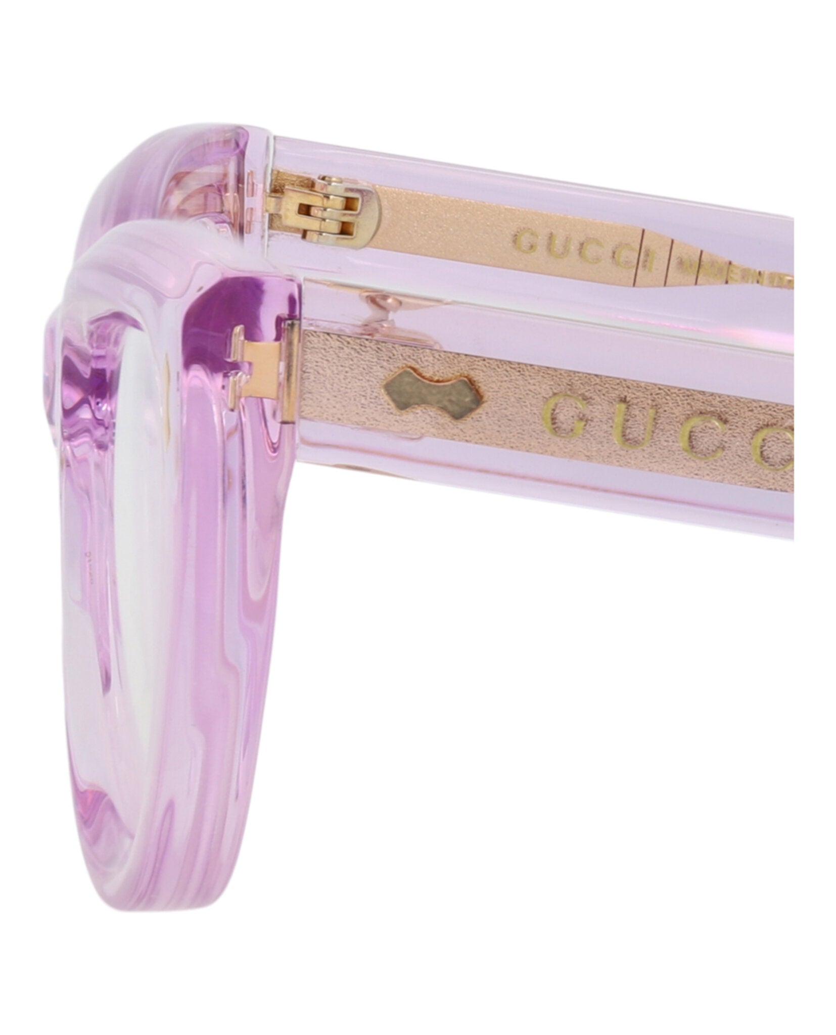 Gucci Gucci Womens Cat Eye Violet Violet Transparent Fashion Designer Eyewear