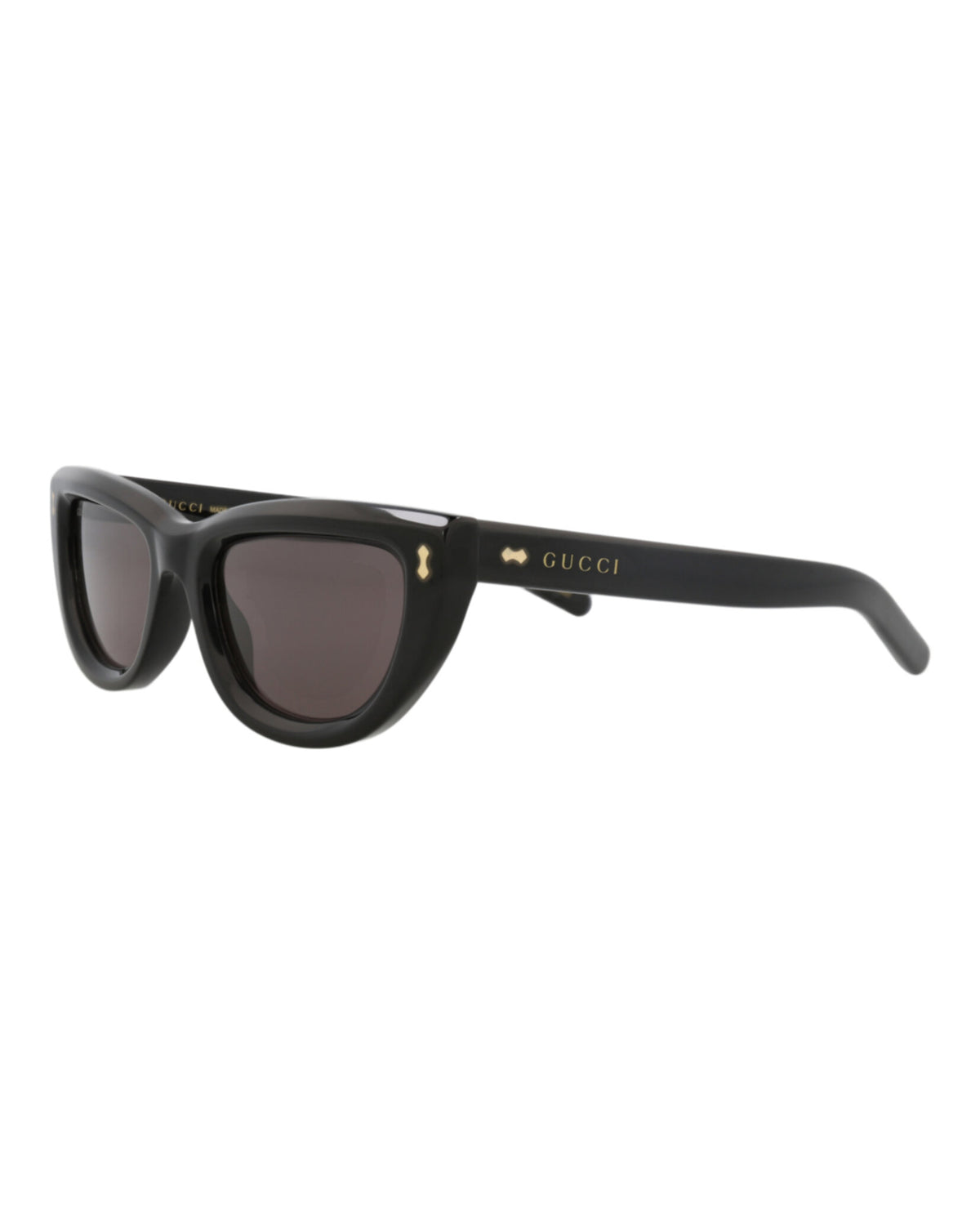Gucci Womens Cat Eye Black Black Grey Fashion Designer Eyewear