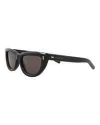 Gucci Womens Cat Eye Black Black Grey Fashion Designer Eyewear