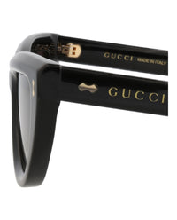 Gucci Womens Cat Eye Black Black Grey Fashion Designer Eyewear