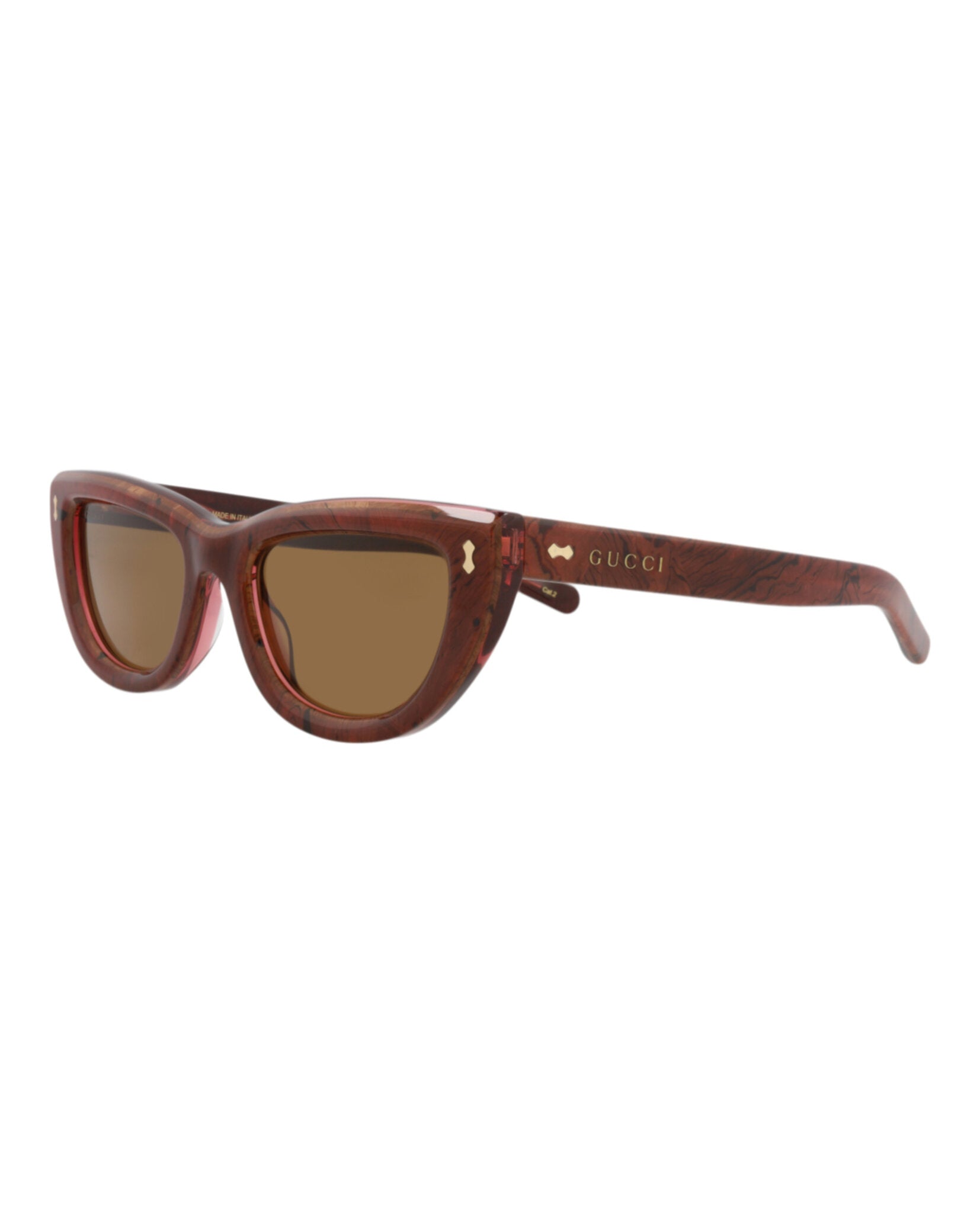 Gucci Womens Cat Eye Pink Pink Brown Fashion Designer Eyewear