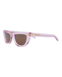 Gucci Womens Cat Eye Violet Violet Brown Fashion Designer Eyewear