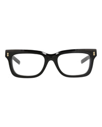 Gucci Womens Square/Rectangle Black Black Transparent Fashion Designer Eyewear