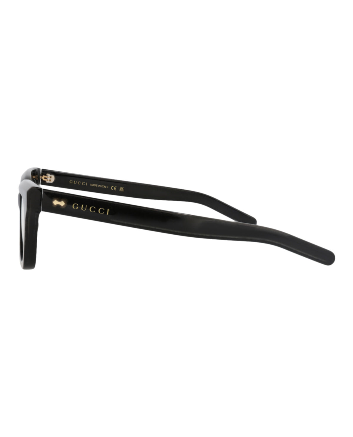 Gucci Womens Square/Rectangle Black Black Transparent Fashion Designer Eyewear