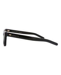 Gucci Womens Square/Rectangle Black Black Transparent Fashion Designer Eyewear