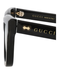 Gucci Womens Square/Rectangle Black Black Transparent Fashion Designer Eyewear