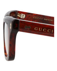 Gucci Gucci Womens Square/Rectangle Havana Havana Transparent Fashion Designer Eyewear