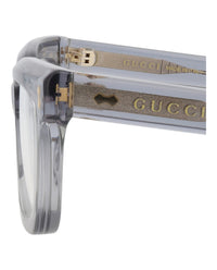 Gucci Womens Square/Rectangle Grey Grey Transparent Fashion Designer Eyewear