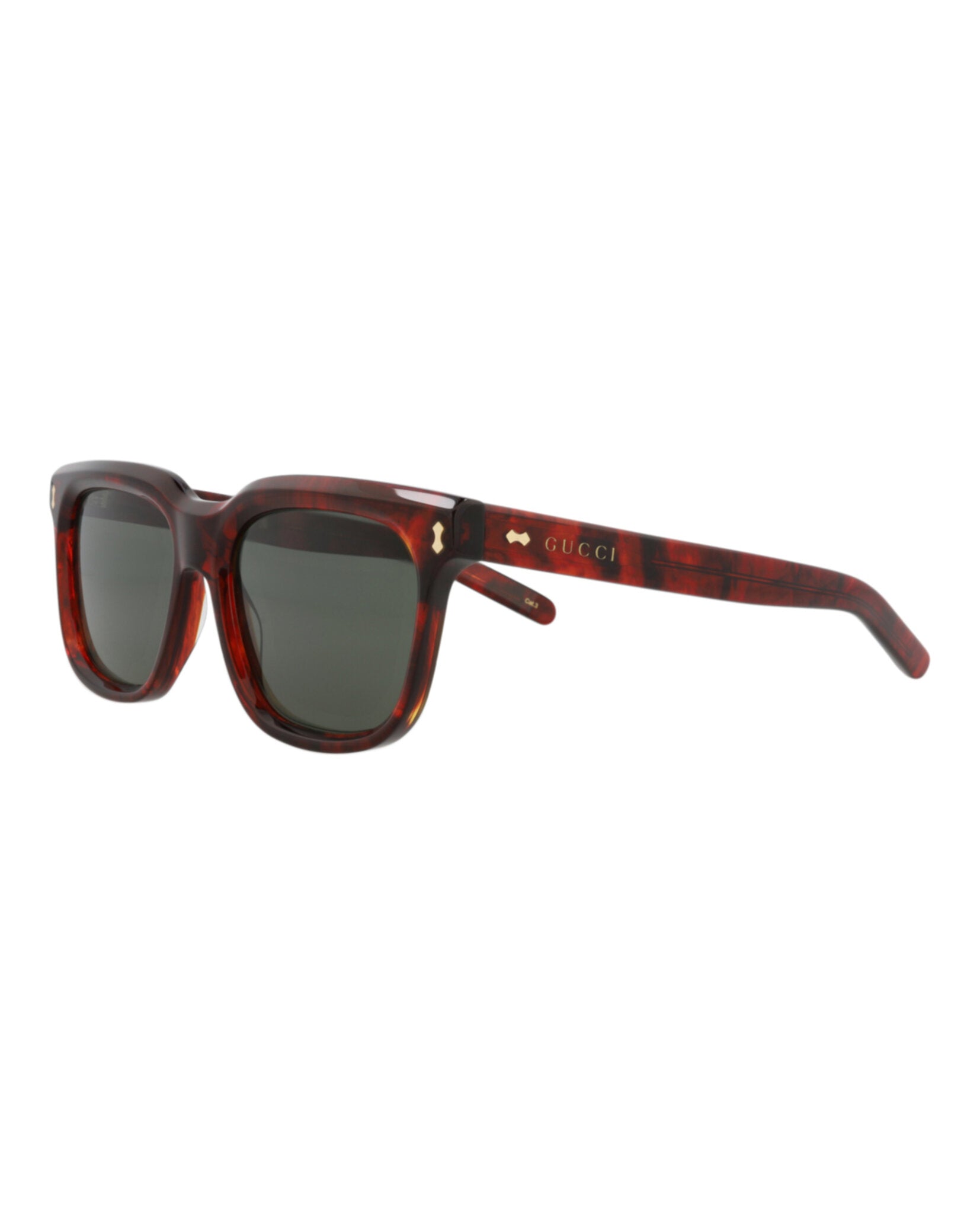 Gucci Mens Square/Rectangle Havana Havana Grey Fashion Designer Eyewear