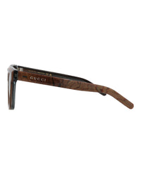 Gucci Mens Square/Rectangle Blue Blue Green Fashion Designer Eyewear