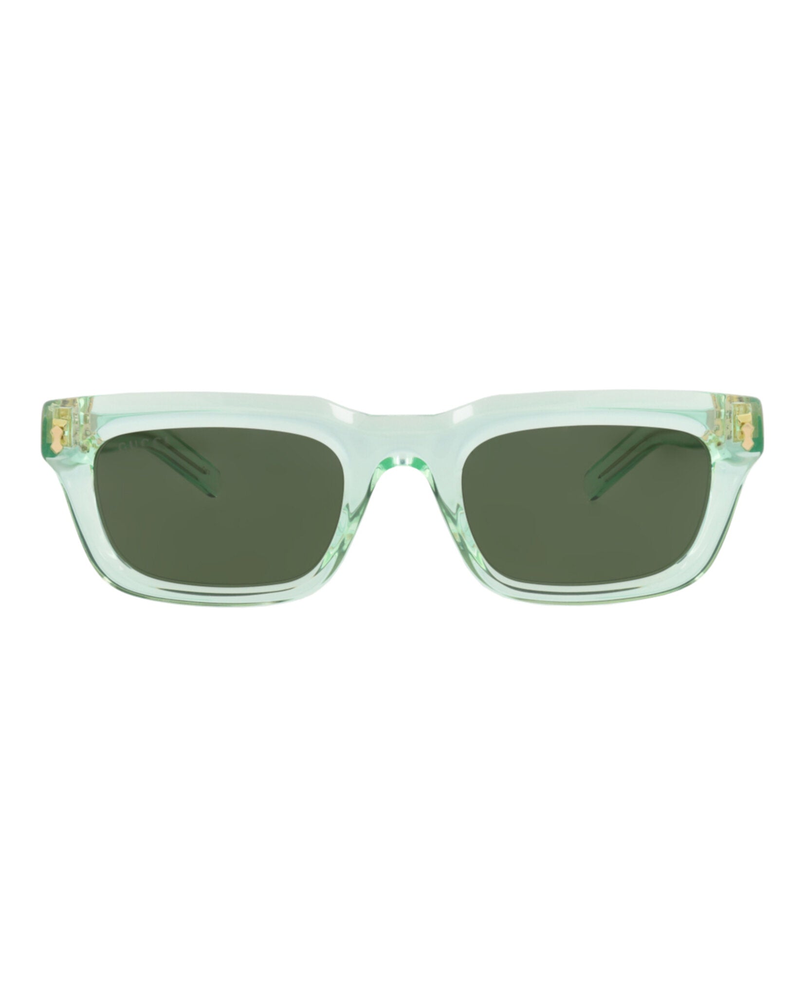 Gucci Mens Square/Rectangle Green Green Green Fashion Designer Eyewear