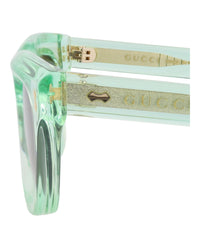 Gucci Mens Square/Rectangle Green Green Green Fashion Designer Eyewear