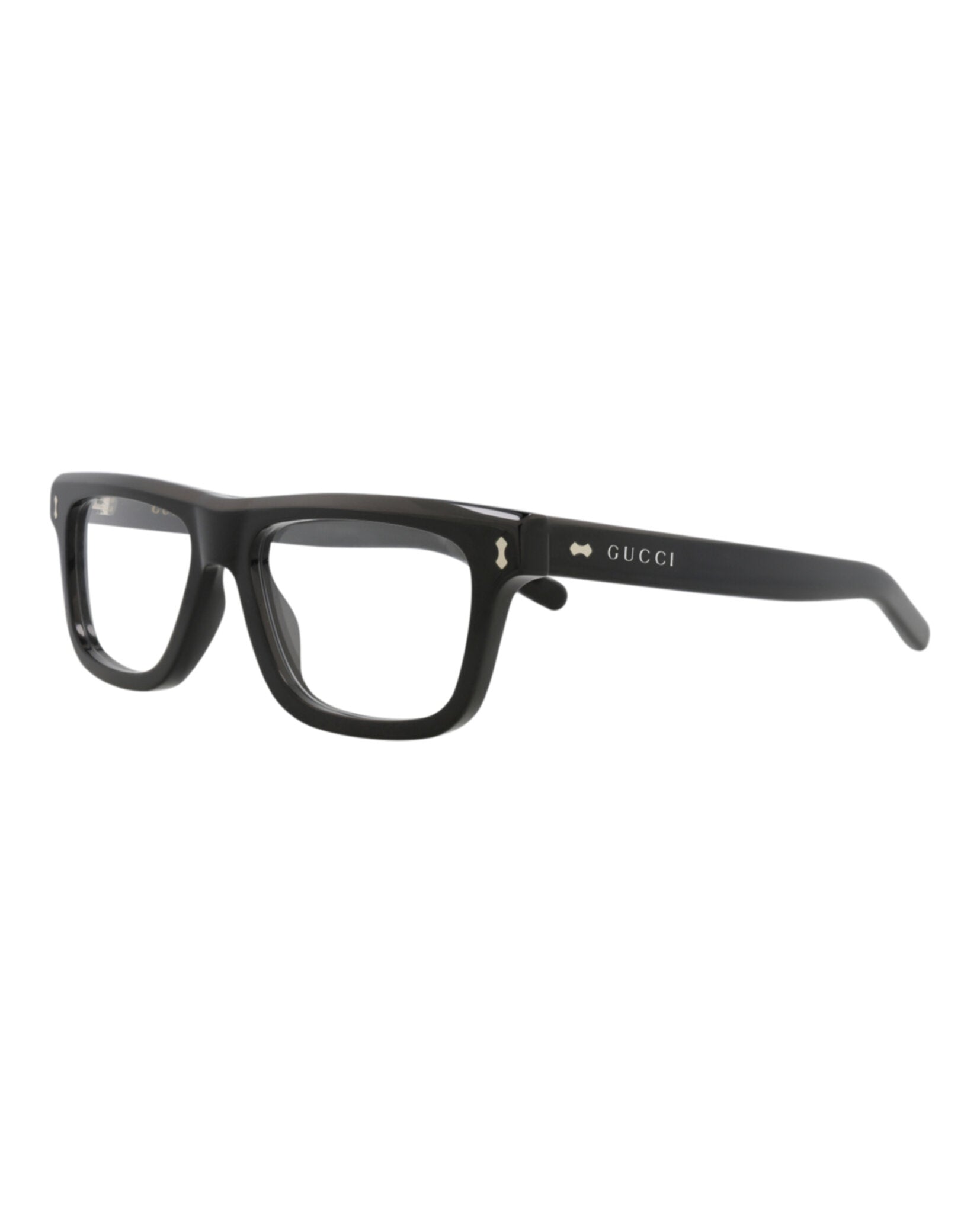 Gucci Gucci Mens Square/Rectangle Black Black Transparent Fashion Designer Eyewear