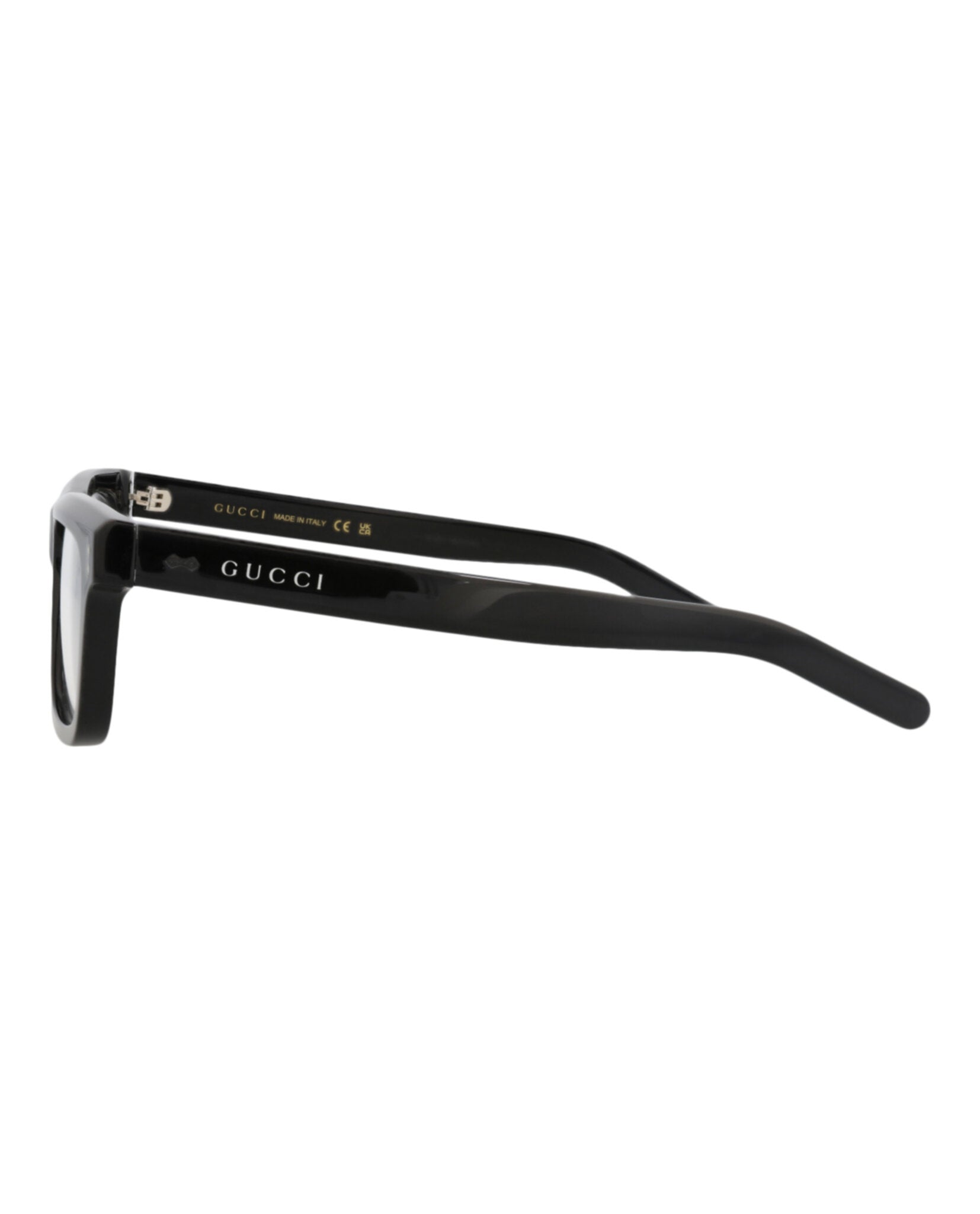 Gucci Gucci Mens Square/Rectangle Black Black Transparent Fashion Designer Eyewear