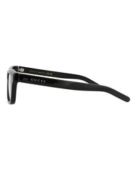 Gucci Gucci Mens Square/Rectangle Black Black Transparent Fashion Designer Eyewear