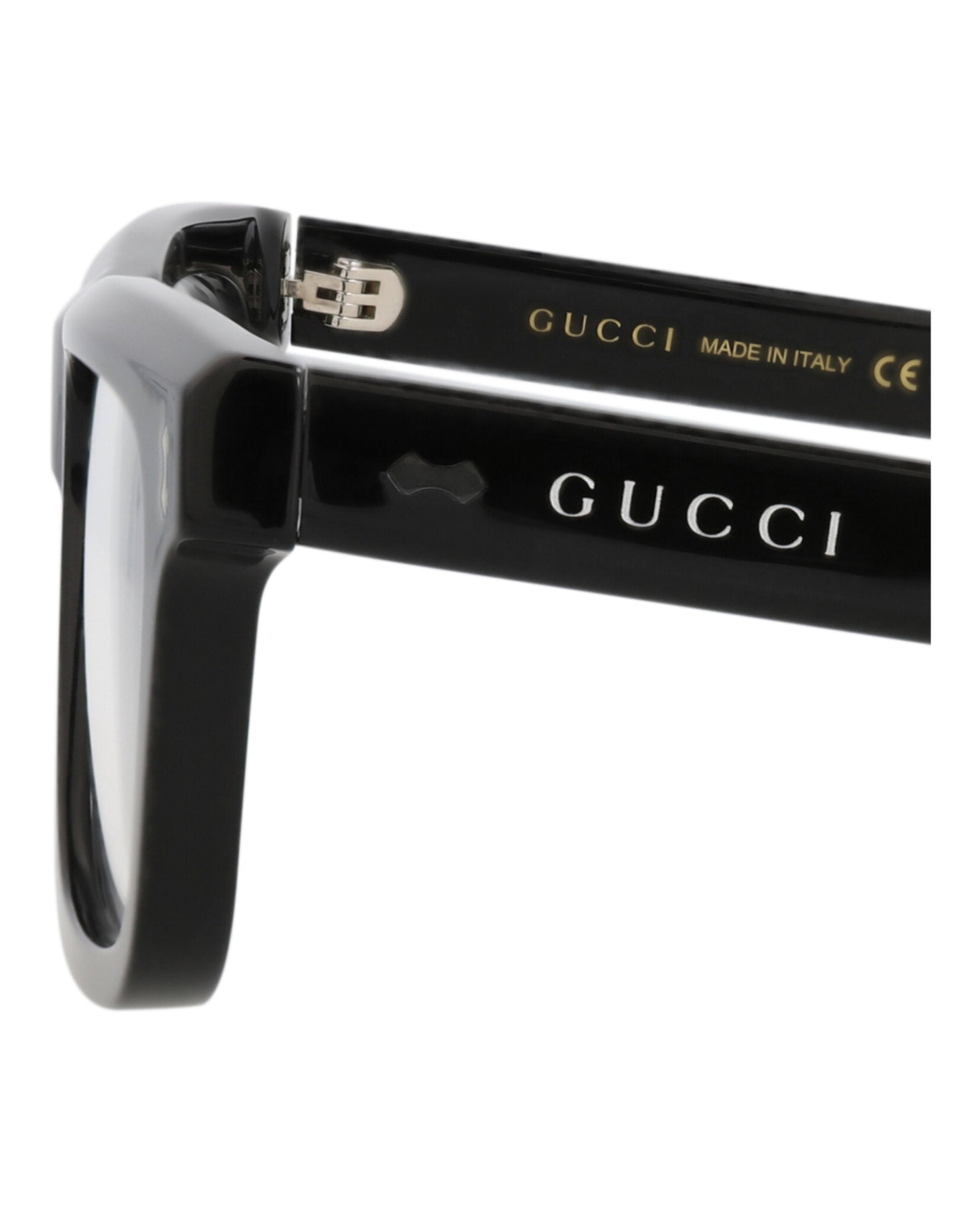 Gucci Gucci Mens Square/Rectangle Black Black Transparent Fashion Designer Eyewear