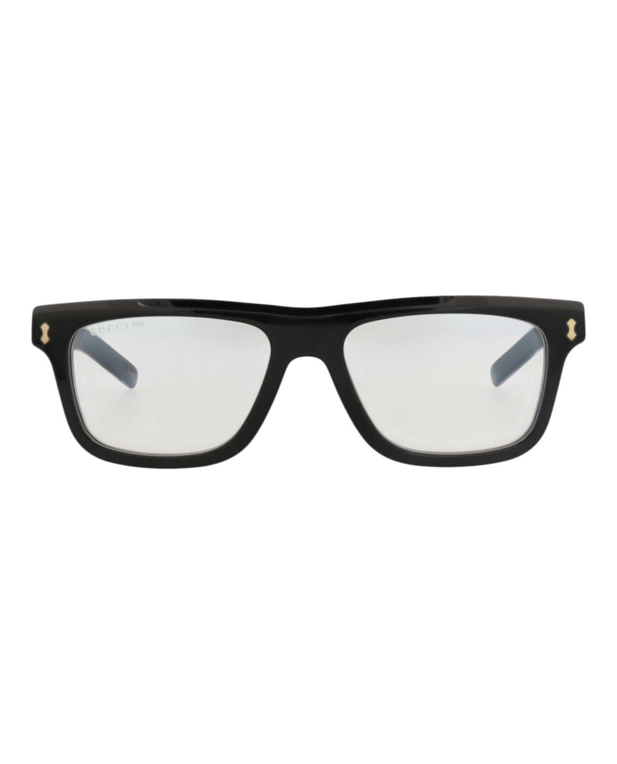 Gucci Gucci Mens Square/Rectangle Black Black Transparent Fashion Designer Eyewear