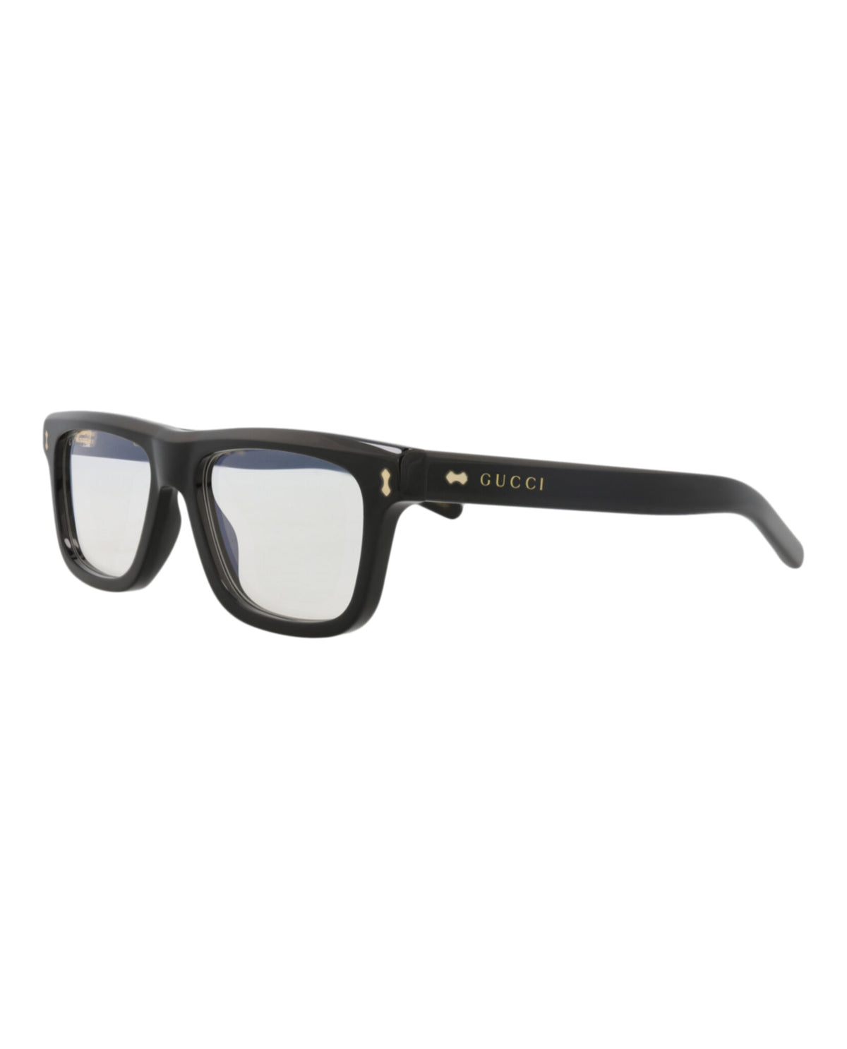 Gucci Gucci Mens Square/Rectangle Black Black Transparent Fashion Designer Eyewear