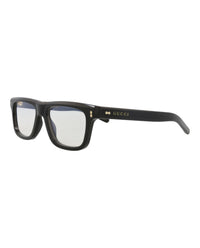Gucci Gucci Mens Square/Rectangle Black Black Transparent Fashion Designer Eyewear
