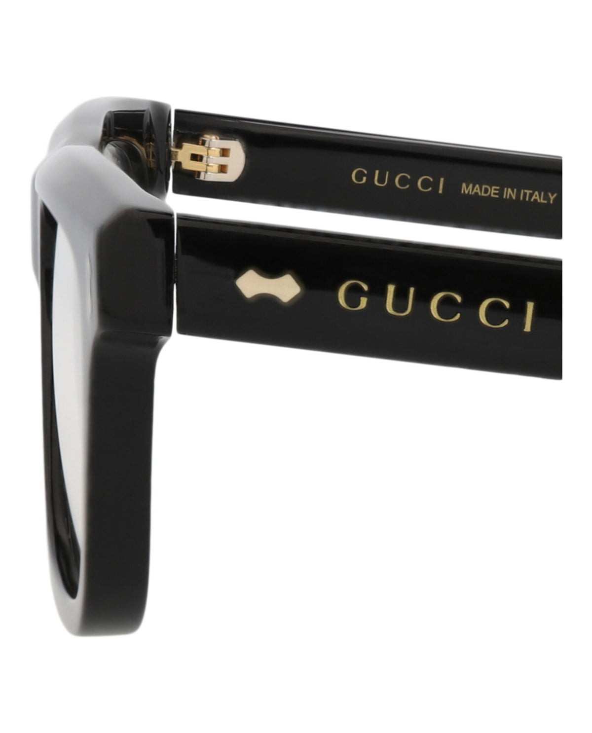 Gucci Gucci Mens Square/Rectangle Black Black Transparent Fashion Designer Eyewear