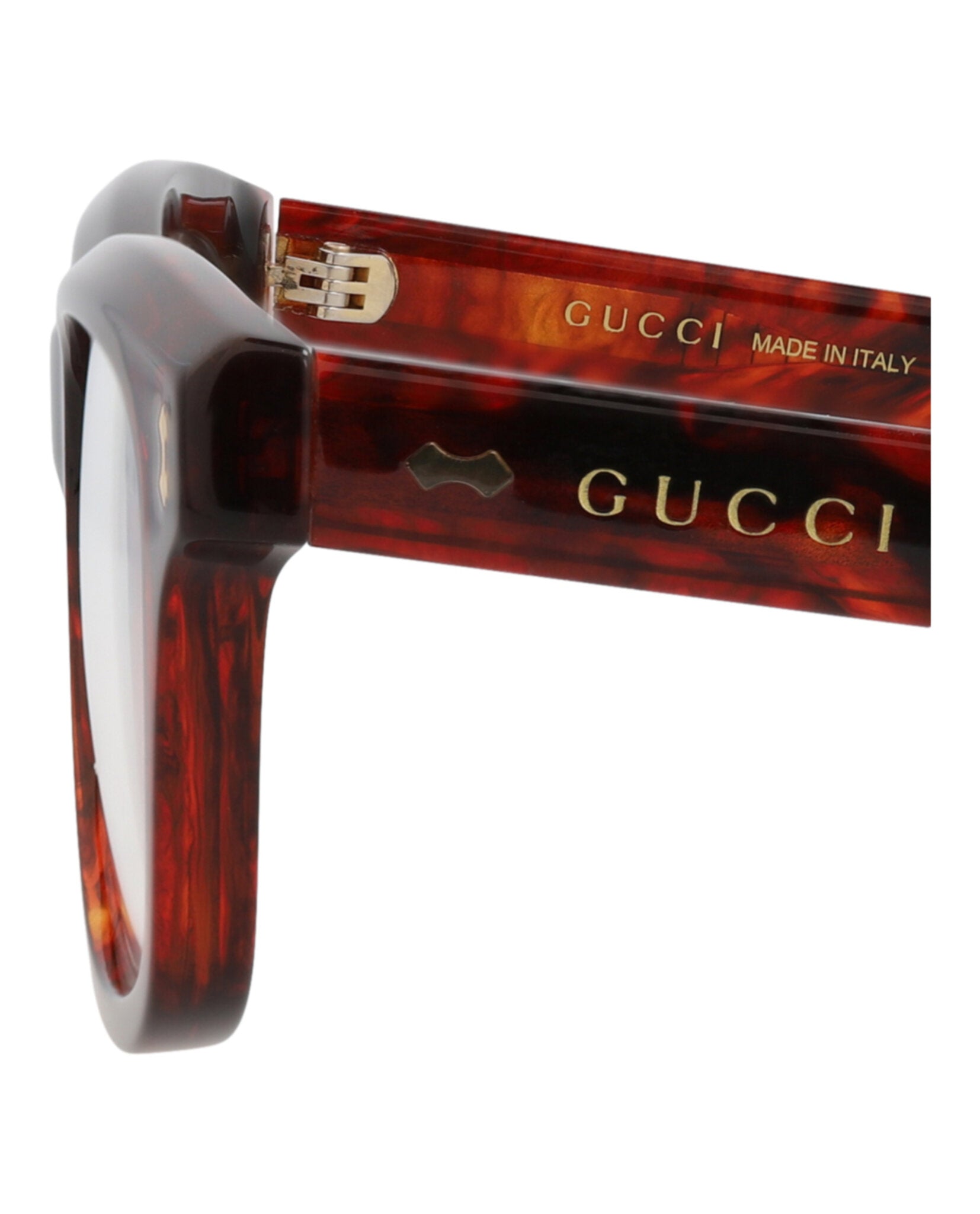 Gucci Gucci Mens Square/Rectangle Havana Havana Transparent Fashion Designer Eyewear