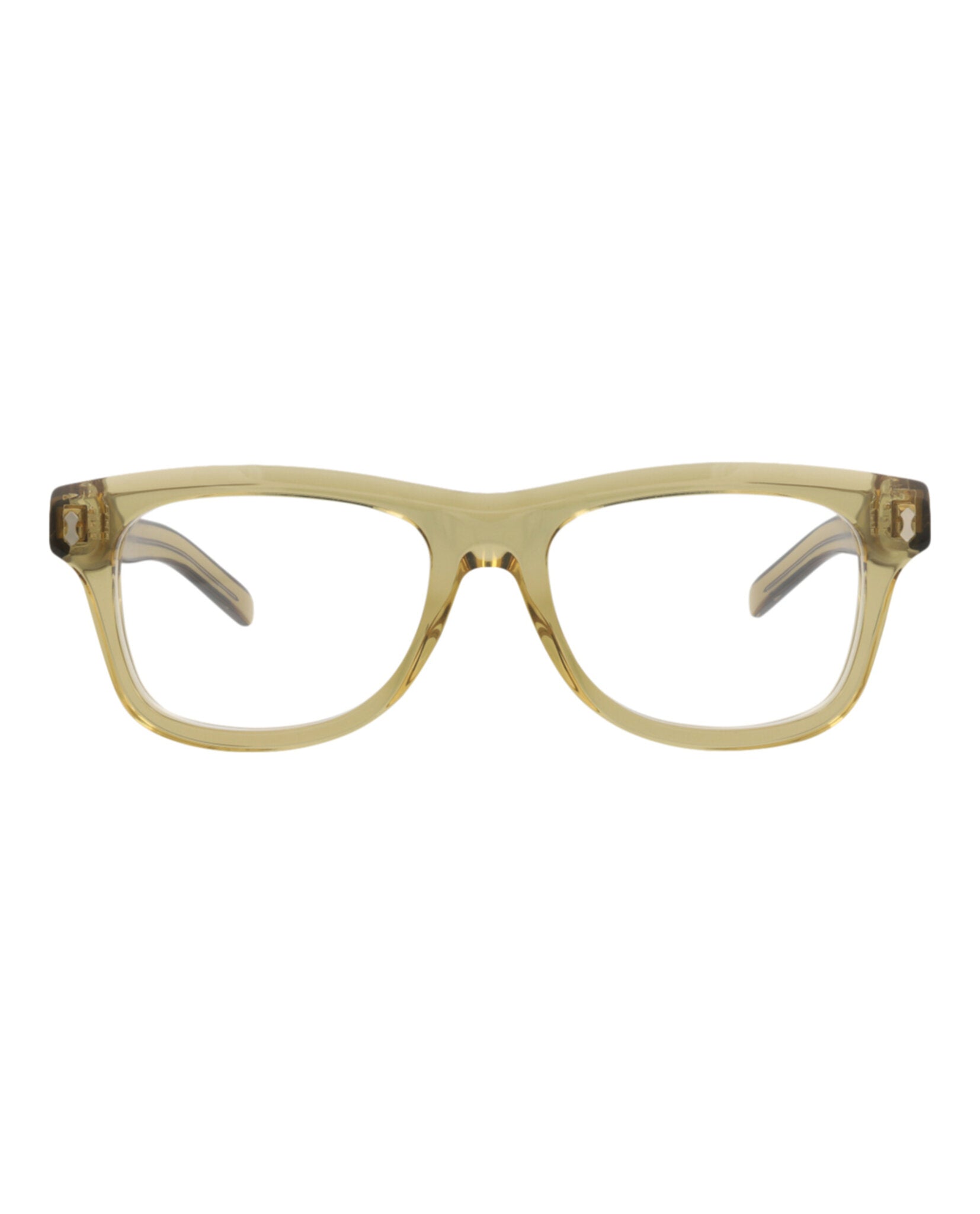 Gucci Mens Square/Rectangle Yellow Yellow Transparent Fashion Designer Eyewear