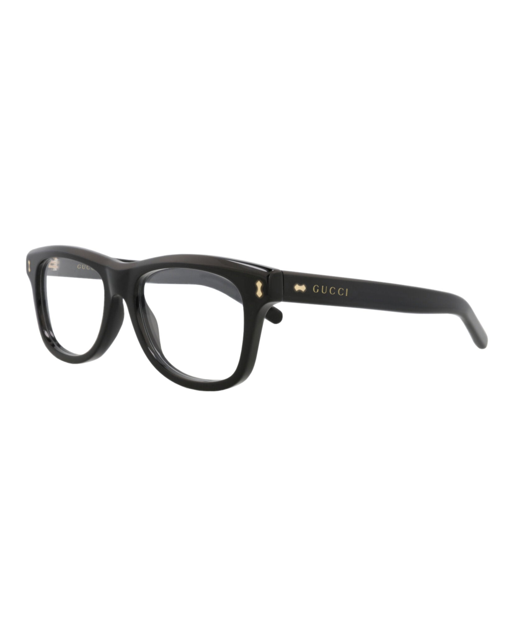 Gucci Gucci Mens Square/Rectangle Black Black Transparent Fashion Designer Eyewear