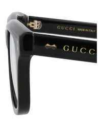 Gucci Gucci Mens Square/Rectangle Black Black Transparent Fashion Designer Eyewear