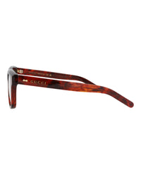 Gucci Mens Square/Rectangle Havana Havana Transparent Fashion Designer Eyewear