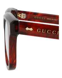 Gucci Mens Square/Rectangle Havana Havana Transparent Fashion Designer Eyewear