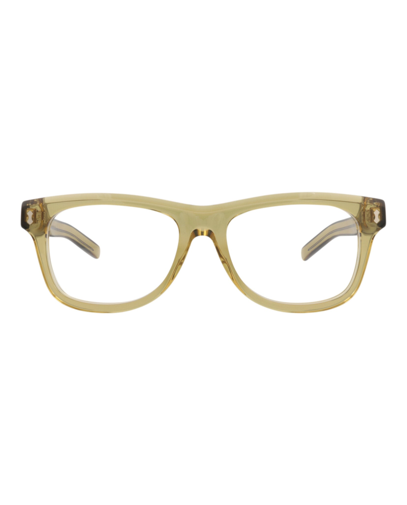 Gucci Mens Square/Rectangle Yellow Yellow Transparent Fashion Designer Eyewear