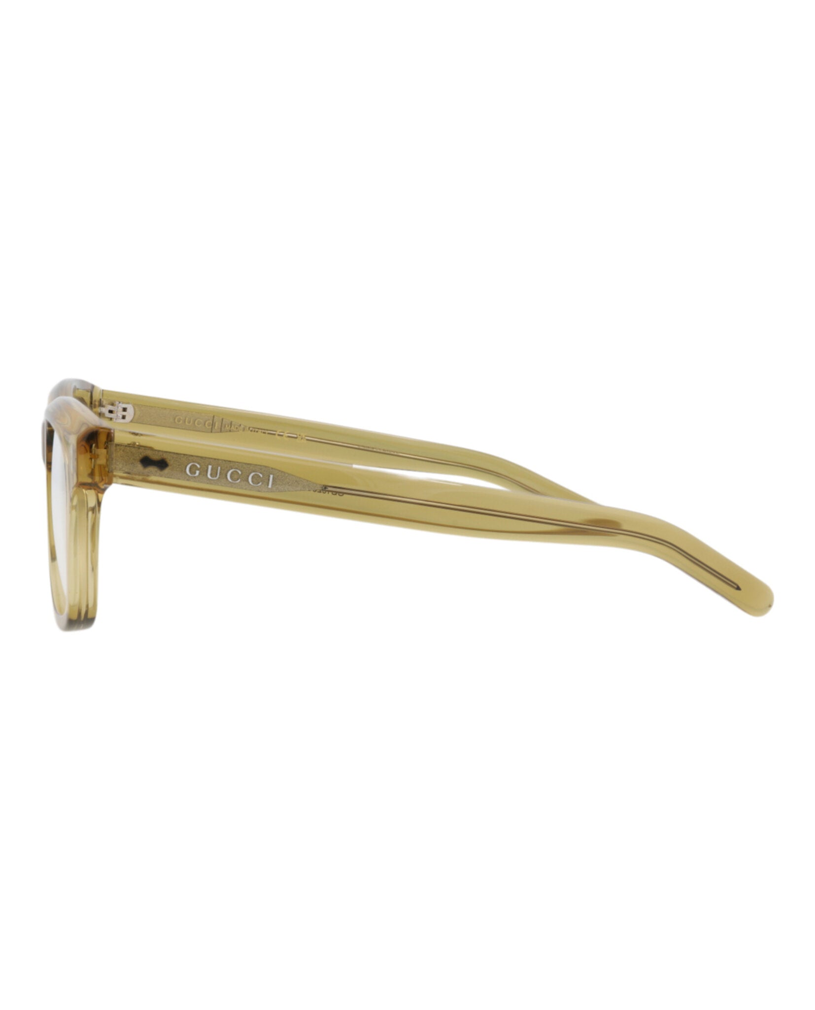 Gucci Mens Square/Rectangle Yellow Yellow Transparent Fashion Designer Eyewear