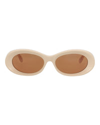 Gucci Gucci Womens Round/Oval Beige Beige Brown Fashion Designer Eyewear