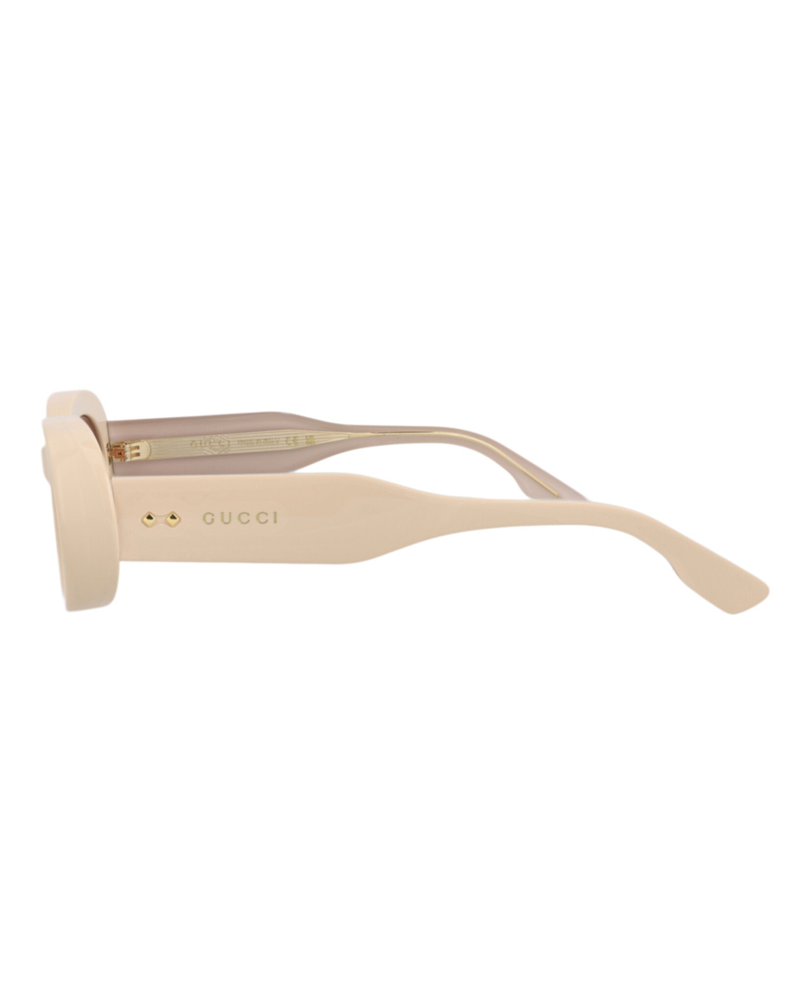 Gucci Gucci Womens Round/Oval Beige Beige Brown Fashion Designer Eyewear