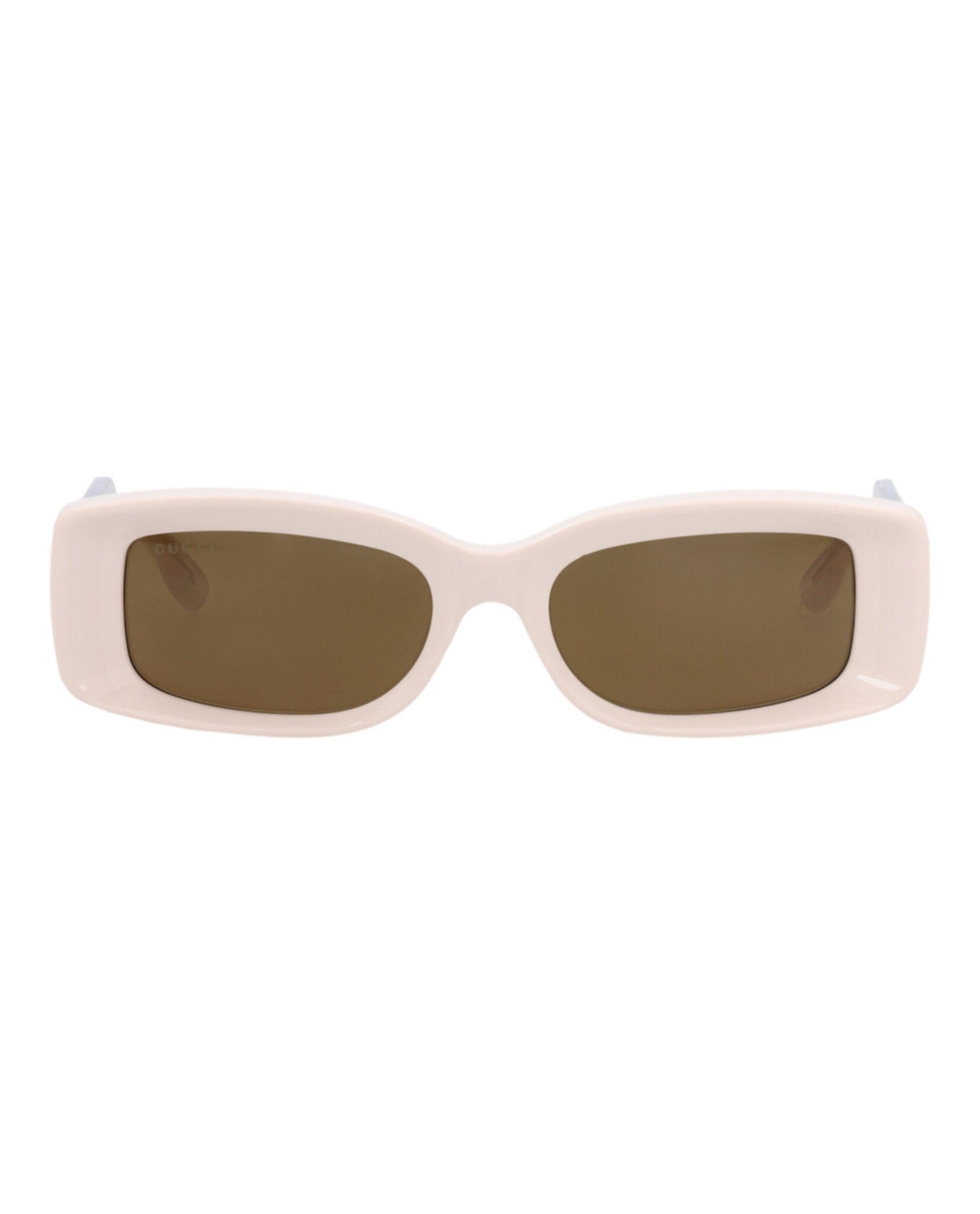 Gucci Gucci Womens Square/Rectangle Ivory Ivory Brown Fashion Designer Eyewear