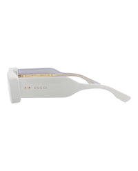 Gucci Gucci Womens Square/Rectangle Grey Grey Transparent Fashion Designer Eyewear