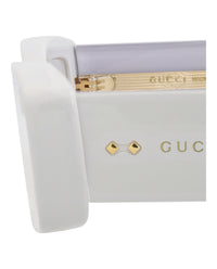 Gucci Gucci Womens Square/Rectangle Grey Grey Transparent Fashion Designer Eyewear