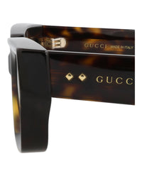 Gucci Gucci Unisex Square/Rectangle Havana Havana Green Fashion Designer Eyewear