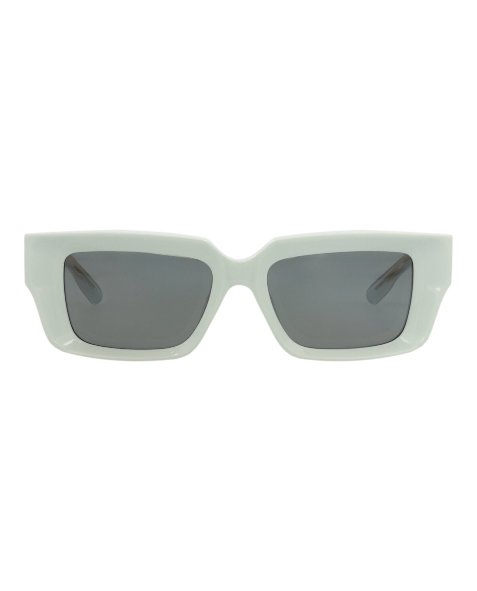Gucci Gucci Unisex Square/Rectangle Green Green Grey Fashion Designer Eyewear