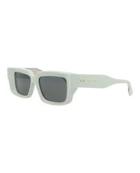 Gucci Gucci Unisex Square/Rectangle Green Green Grey Fashion Designer Eyewear