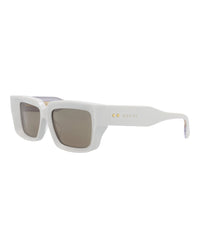 Gucci Gucci Unisex Square/Rectangle Grey Grey Brown Fashion Designer Eyewear